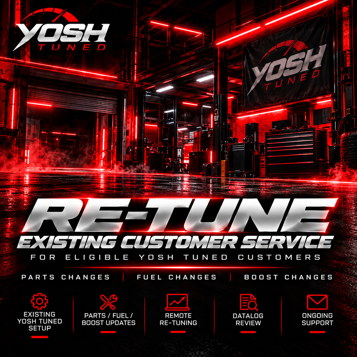 Yosh Tuned Re-Tune existing customer custom tuning service graphic